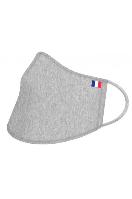 Przyłbica bawełniana z flagą Francji szara