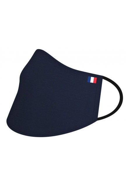 Przyłbica bawełniana z flagą Francji granat
