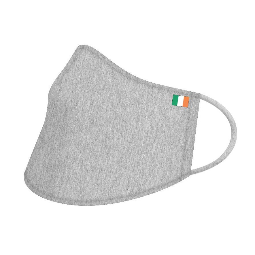 Przyłbica bawełniana z flagą Irlandii szara
