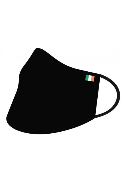 Przyłbica bawełniana z flagą Irlandii czarna