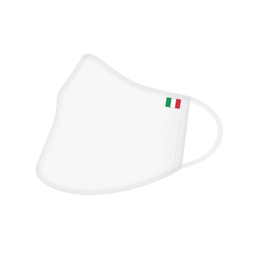 Przyłbica wielorazowa flaga Włoch biała