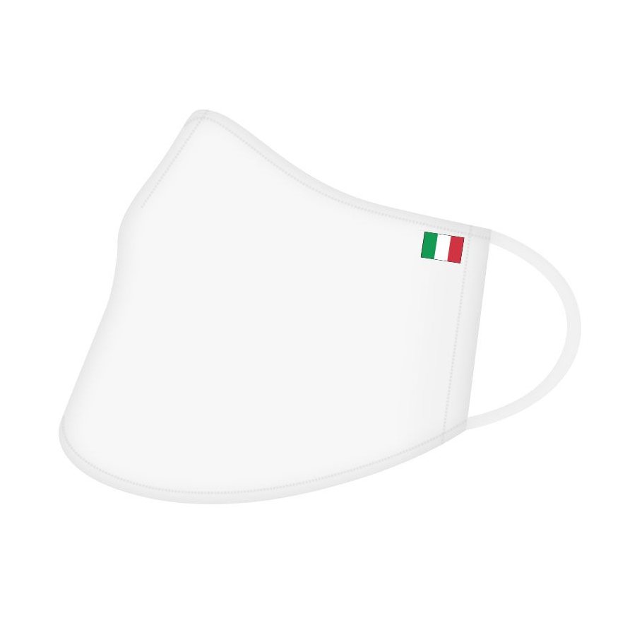 Przyłbica wielorazowa flaga Włoch biała