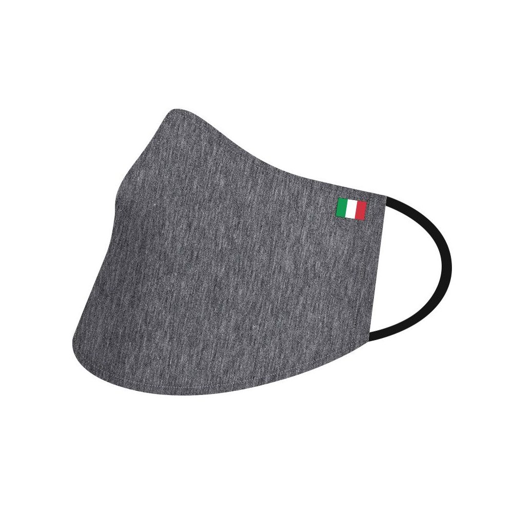 Przyłbica wielorazowa flaga Włoch grafitowa