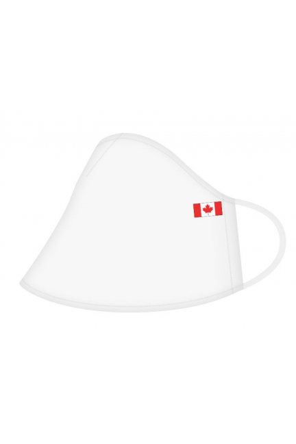 Przyłbica ochronna z flagą Kanady biała