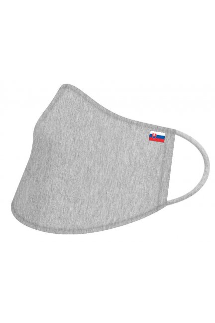 Przyłbica bawełniana z flagą Słowacji szara