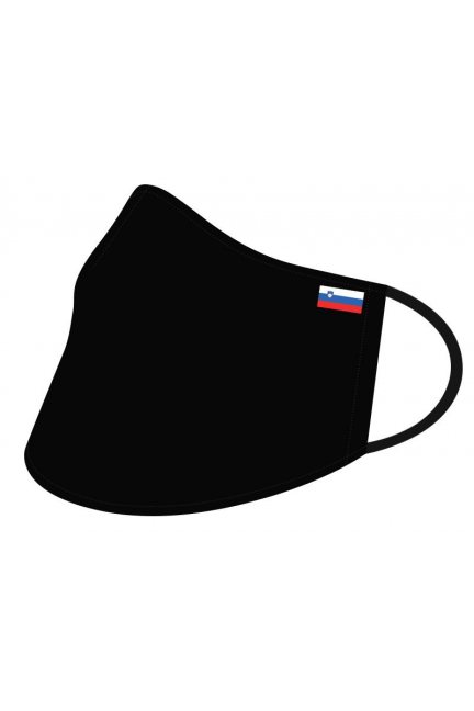 Przyłbica profilowana z flagą Słowenii czarna