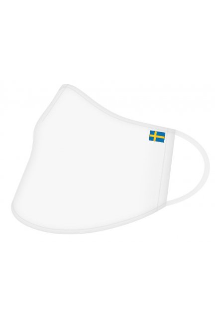 Przyłbica ochronna flaga Szwecji biała