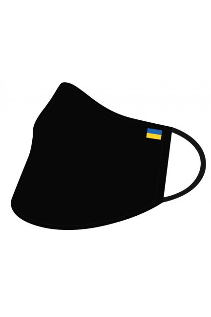 Przyłbica profilowana z flagą Ukrainy czarna