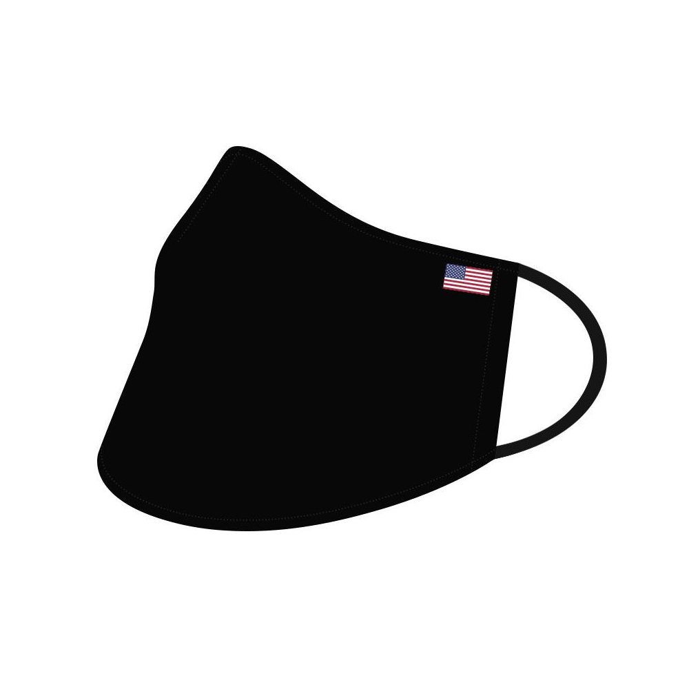 Przyłbica bawełniana z flagą USA czarna