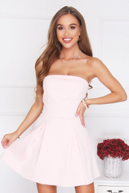 Sukienka mini gorset z pianki różowa