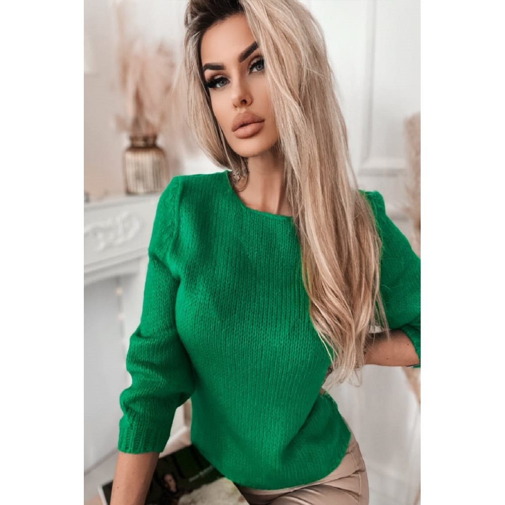 Zielony sweter damski