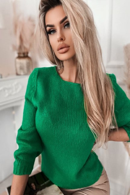 Zielony sweter damski