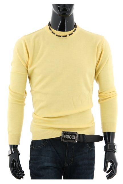 Sweterek pod szyję żółty