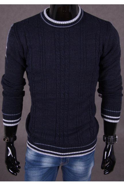 Męski sweter zimowy czarny