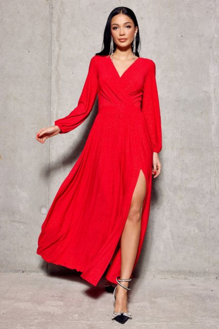 Sukienka maxi czerwona