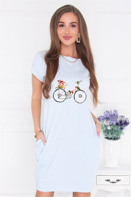 Sukienka damska z rowerem