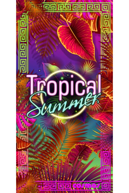 Ręcznik plażowy Tropical Summer czerwony