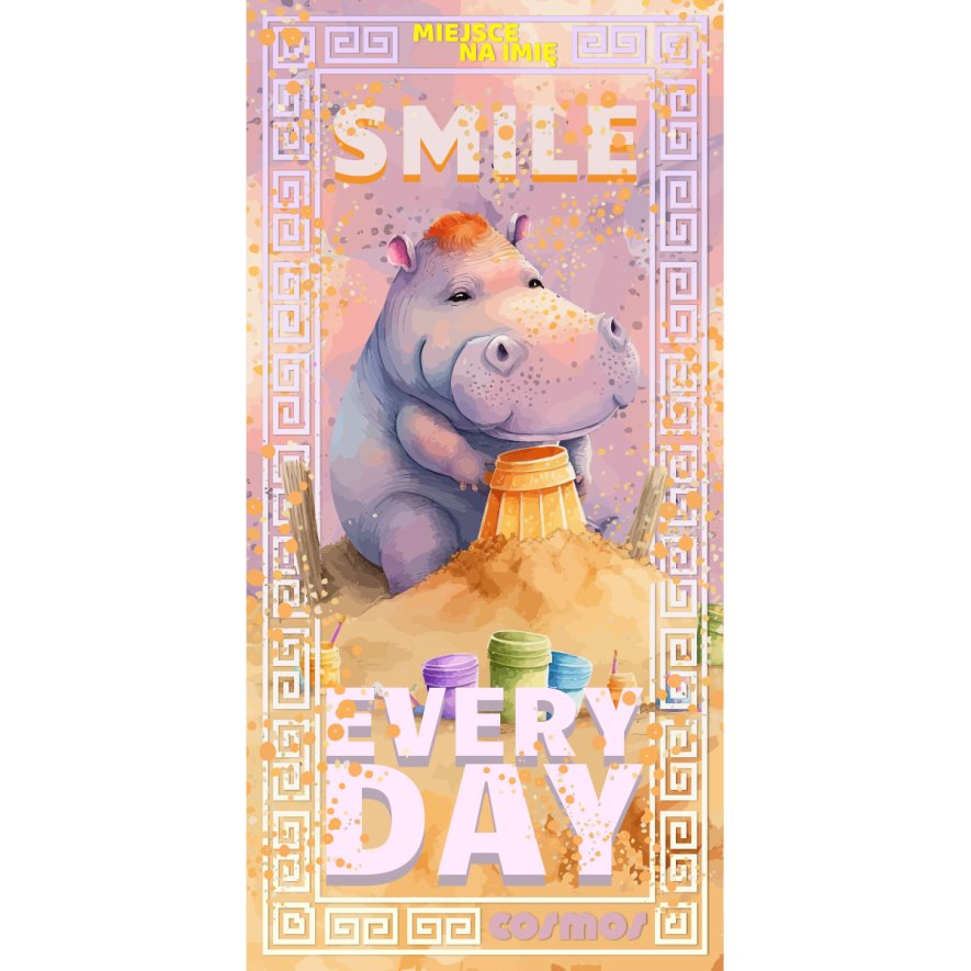 Ręcznik Cosmos bawełniany Smile Every Day z imieniem