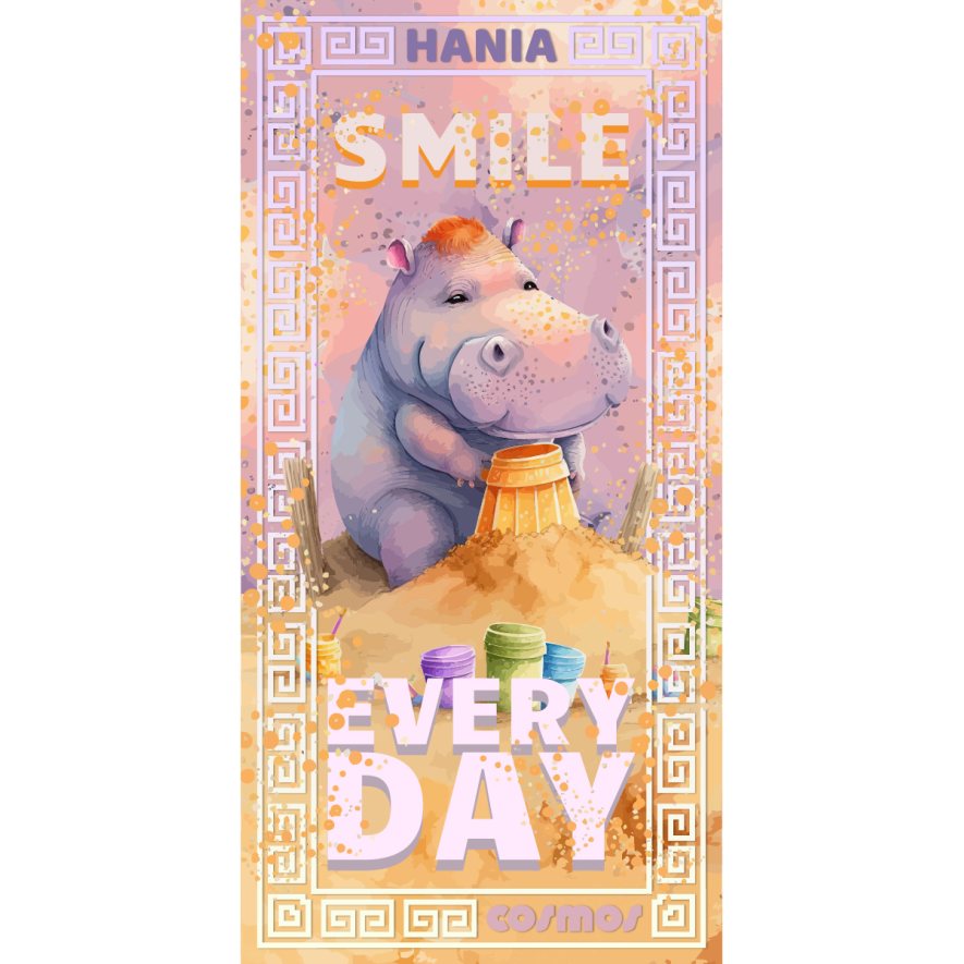 Ręcznik Cosmos z nadrukiem Smile Every Day damski