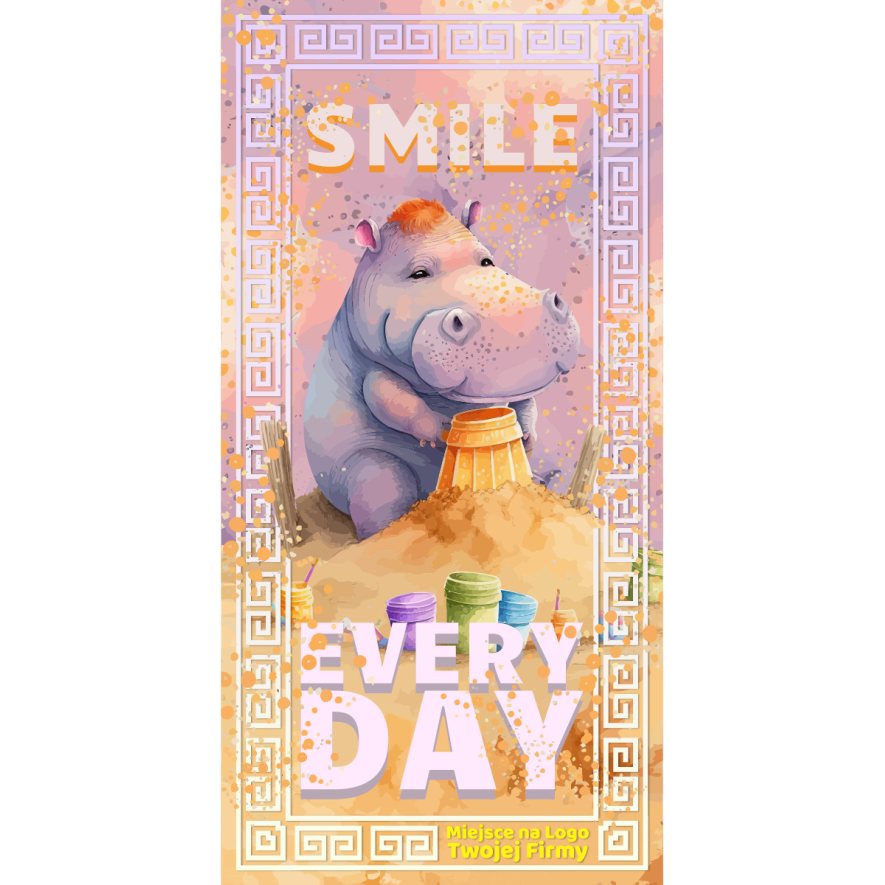 Ręcznik Cosmos z nadrukiem Smile Every Day z logo