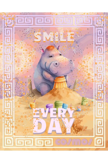 Ręcznik dziecięcy Cosmos z nadrukiem Smile Every Day