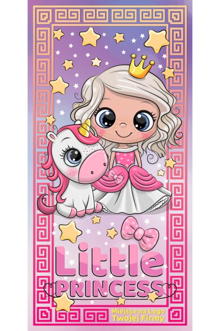 Ręcznik z nadrukiem Little Princess z logo