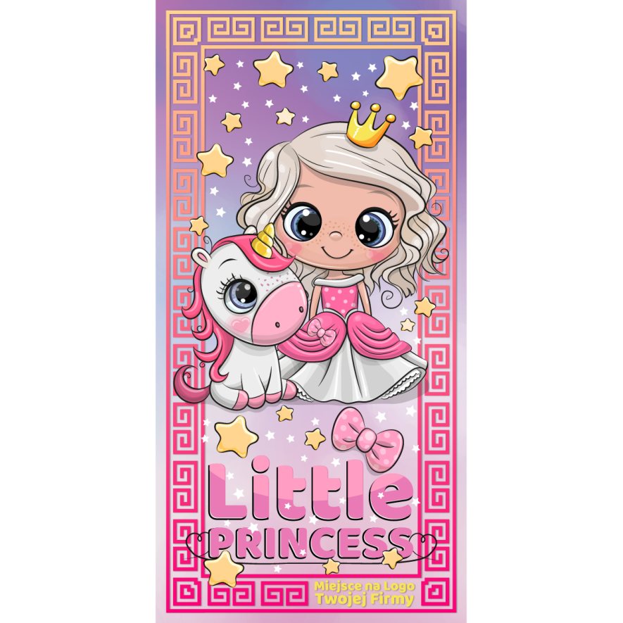 Ręcznik z nadrukiem Little Princess z logo