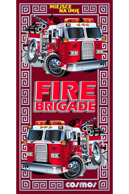 Ręcznik z nadrukiem Fire Brigade z imieniem