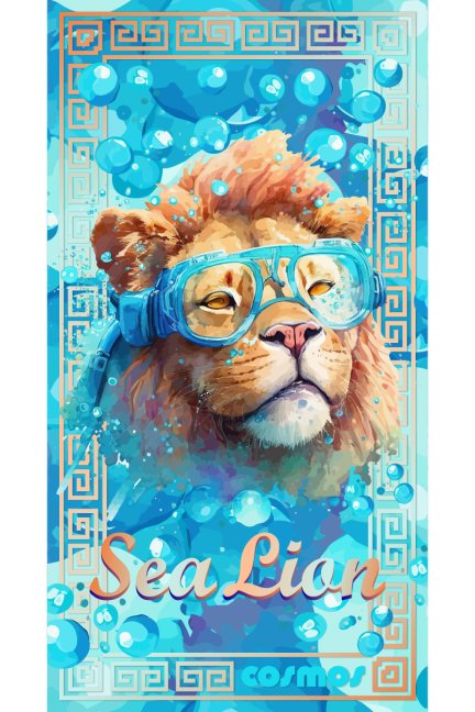 Ręcznik kąpielowy nadruk Sea Lion