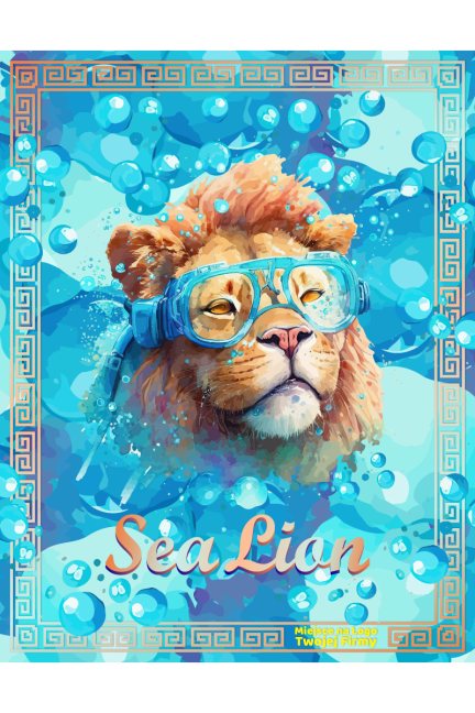 Koc bawełniany na plażę Sea Lion z logo