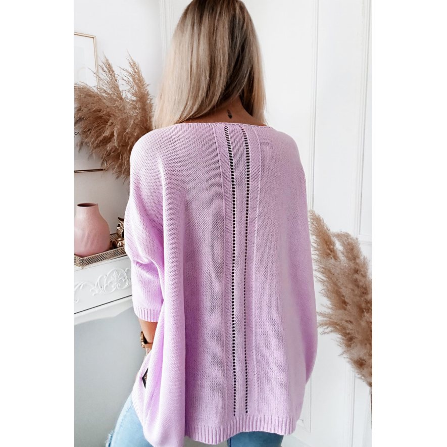 Sweter z ozdobnym tyłem oversizowy