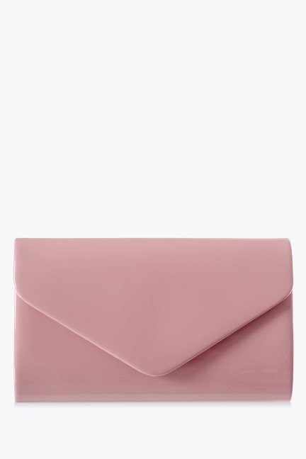 Torebka kopertówka lakierowana różowa