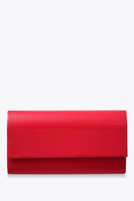 Torebka kopertówka lakierowana czerwona