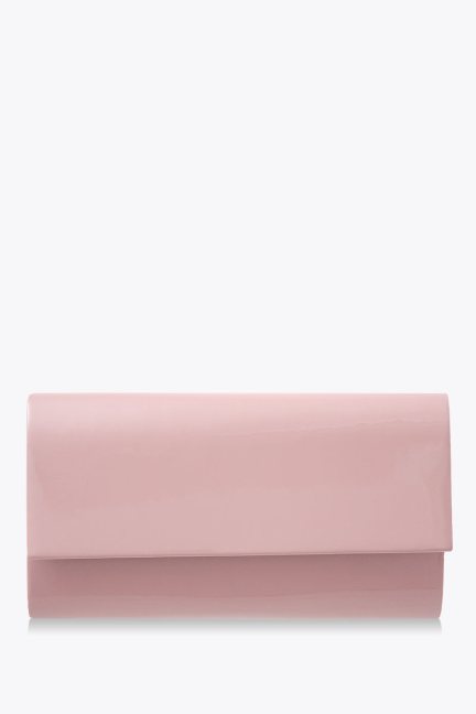 Torebka kopertówka lakierowana różowa