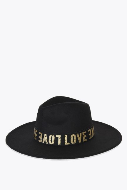 Elegancki kapelusz damski Love czarny