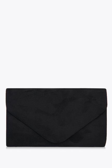 Elegancka kopertówka zamszowa czarna