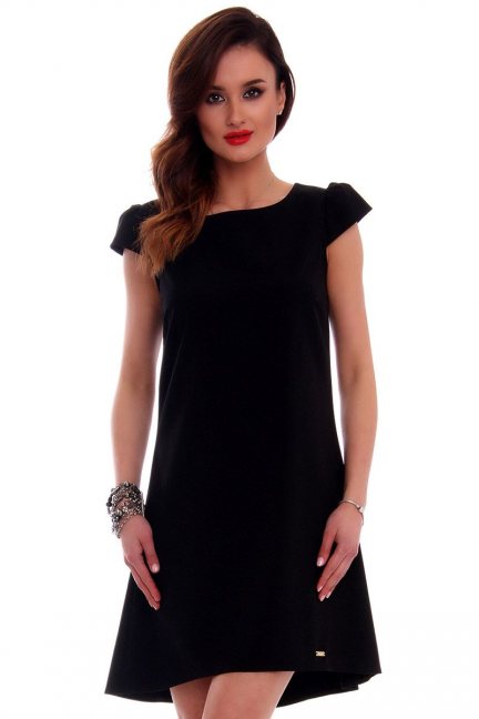 Sukienka asymetryczna CMK517 czarna